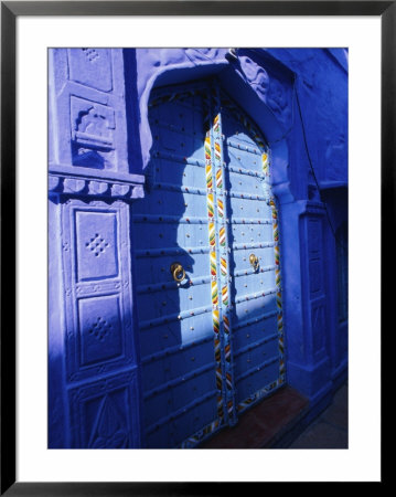 Elaborate Blue Door, The Blue Town Of Jodhpur, Rajasthan, India, by Bruno Morandi Pricing Limited Edition Print image