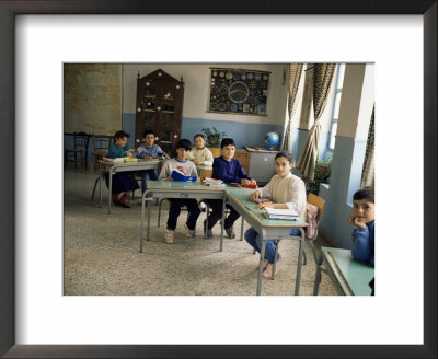 Village School Room, Crete, Greek Islands, Greece by Loraine Wilson Pricing Limited Edition Print image