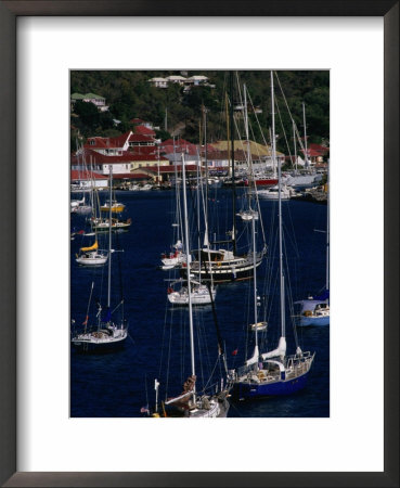 Yachts Moored In Harbour, Gustavia, St. Barts by Wayne Walton Pricing Limited Edition Print image