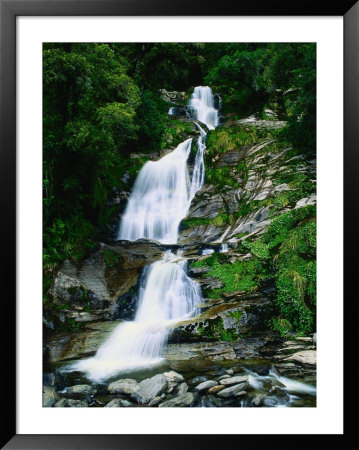 Depot Creek Falls Mt. Aspiring National Park, Otago, New Zealand by Barnett Ross Pricing Limited Edition Print image
