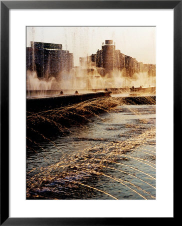 Fountains At Sunset, Unirri Square, Bucharest, Romania by Richard I'anson Pricing Limited Edition Print image