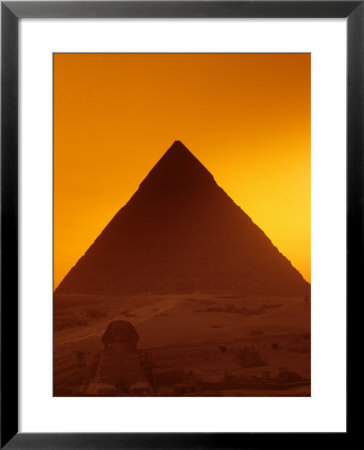 Pyramid Of Khafre And Sphinx, Giza Plateau, Old Kingdom, Egypt by Kenneth Garrett Pricing Limited Edition Print image
