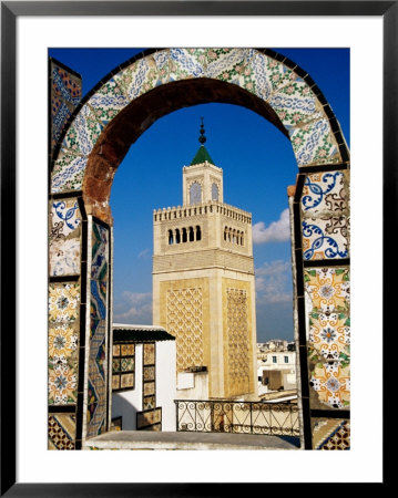 Minaret, Mosque Of Sidi Ben Arous, Tunis, Tunisia by Pershouse Craig Pricing Limited Edition Print image