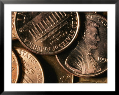Close View Of Several Pennies Dated 1998 by Brian Gordon Green Pricing Limited Edition Print image