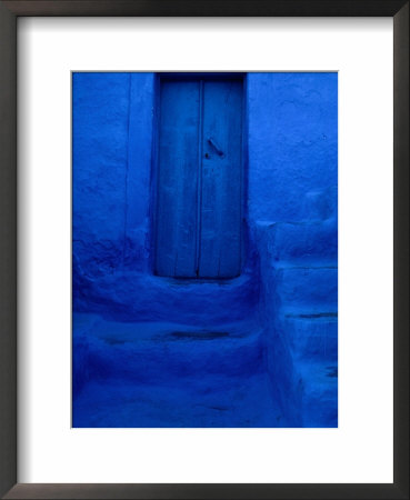 Painted Door, Wall And Steps, Pothia, Kalymnos, Greece by Jeffrey Becom Pricing Limited Edition Print image