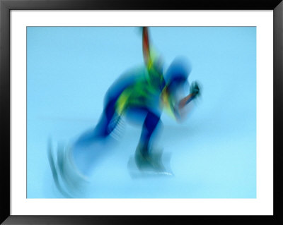 Speed Skater In Olympic Oval, Calgary, Canada by Rick Rudnicki Pricing Limited Edition Print image