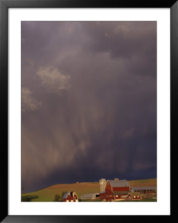 Red Barns And Storm Clouds, Moscow, Idaho by Darrell Gulin Pricing Limited Edition Print image