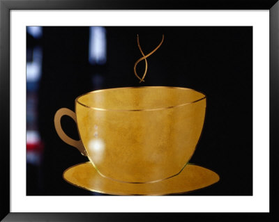Sign Depicting Coffee Cup - Madrid, Spain by Oliver Strewe Pricing Limited Edition Print image