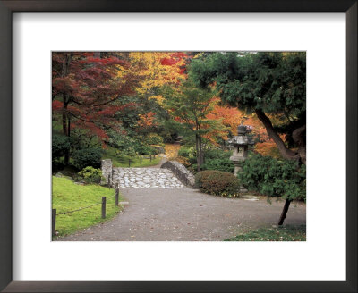 Pathway And Stone Bridge At The Japanese Garden, Seattle, Washington, Usa by Jamie & Judy Wild Pricing Limited Edition Print image