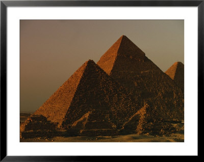 Giza Pyramids From Left- Kings Menkure, Khafre And Khufu by Kenneth Garrett Pricing Limited Edition Print image