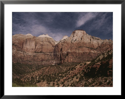 The Towering Red And White Sandstone Cliffs Of Zion National Park by Stacy Gold Pricing Limited Edition Print image