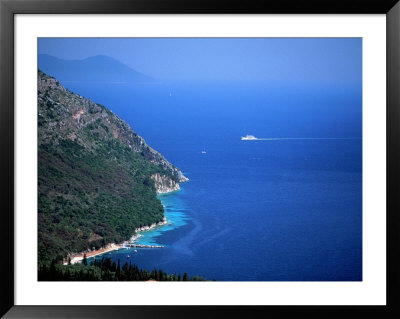 Coastline By Poros, Ionian Islands, Greece by Walter Bibikow Pricing Limited Edition Print image
