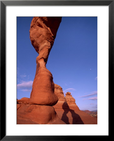 Delicate Arch Implied With Moon, Arches National Park, Utah, Usa by Jerry Ginsberg Pricing Limited Edition Print image