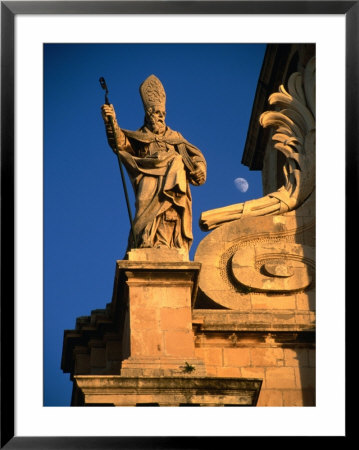 Sculptural Detail On Il Duomo, Syracuse, Sicily, Italy by Diana Mayfield Pricing Limited Edition Print image