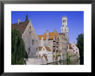 View Towards The Belfry Of Belfort Hallen, Bruges, Unesco World Heritage Site, Belgium, Europe by Lee Frost Pricing Limited Edition Print image