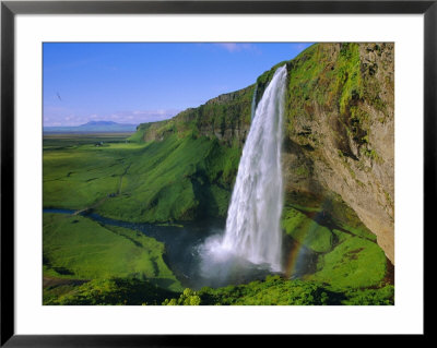 Seljalandsfoss Waterfall In The South Of The Island, Iceland by Chris Kober Pricing Limited Edition Print image