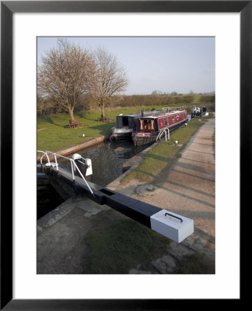 Marsworth Locks, Grand Union Canal, The Chilterns, Buckinghamshire, England, United Kingdom by David Hughes Pricing Limited Edition Print image