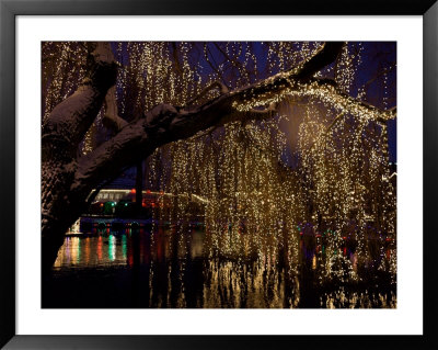 Christmas At Tivoli Where Holiday Lights Brighten The Long Winter Night by Keenpress Pricing Limited Edition Print image