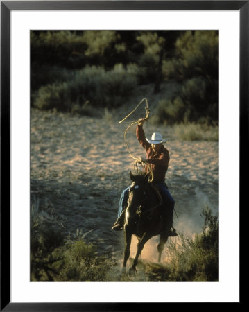 Man On Horse With Lasso by B & C Gillingham Pricing Limited Edition Print image