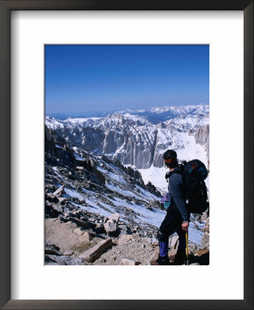 Mountain Climber On The Mt. Whitney Trail, John Muir Wilderness Area, California, Usa by Cheyenne Rouse Pricing Limited Edition Print image