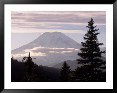 Mt. Rainier With Clouds, Mt. Rainier National Park, Wa by Cheyenne Rouse Pricing Limited Edition Print image
