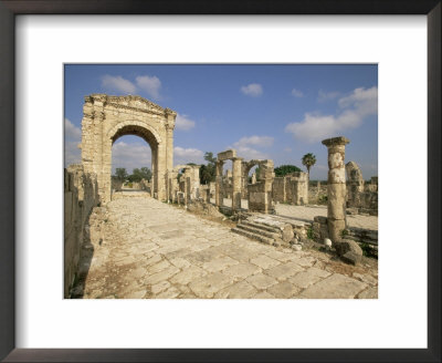 Roman Triumphal Arch And Colonnaded Street, Al Bas Site, Tyre (Sour), The South, Lebanon by Gavin Hellier Pricing Limited Edition Print image