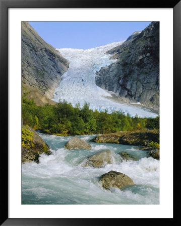 Briksdalbreen Glacier Near Olden, Western Fjords, Norway by Gavin Hellier Pricing Limited Edition Print image