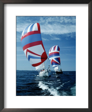 Two Sailing Boats, Puget Sound, Washington by Stuart Westmoreland Pricing Limited Edition Print image