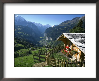 Alpine Cabin, Wengen And Lauterbrunnen Valley, Berner Oberland, Switzerland by Doug Pearson Pricing Limited Edition Print image
