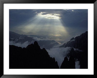 Breaking Sunlight On Mt. Huangshan (Yellow Mountain), China by Keren Su Pricing Limited Edition Print image