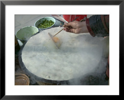 Vendor Making Egg Pancakes At The Market, China by Keren Su Pricing Limited Edition Print image