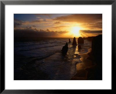 Sunset Over The Twelve Apostles, Port Campbell National Park, Australia by Rodney Hyett Pricing Limited Edition Print image