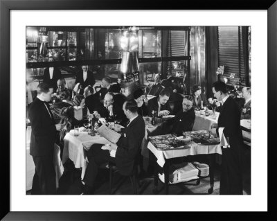 Waiters Serving At Marlborough House, A Speakeasy Haven For Drinking Socialites During Prohibition by Margaret Bourke-White Pricing Limited Edition Print image