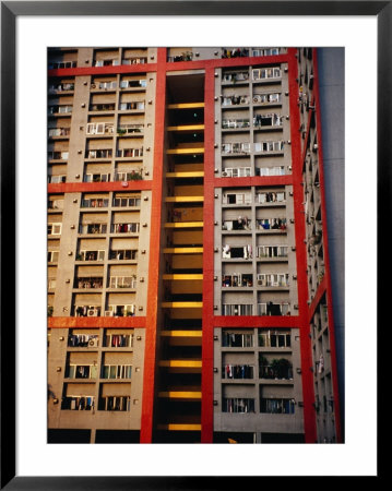 Apartment Buildings, Wanchai, Hong Kong, China by Lawrence Worcester Pricing Limited Edition Print image