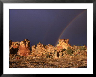 A Double Rainbow After A Storm Over An Ancient Anasazi Site by Ira Block Pricing Limited Edition Print image
