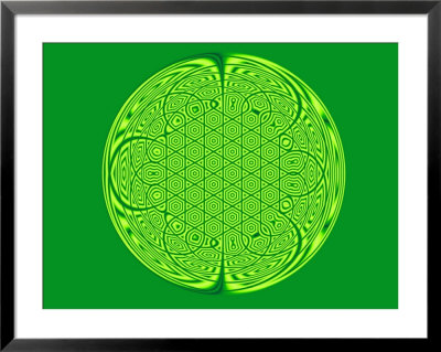 Celtic Fractal Pattern On Green Background by Albert Klein Pricing Limited Edition Print image