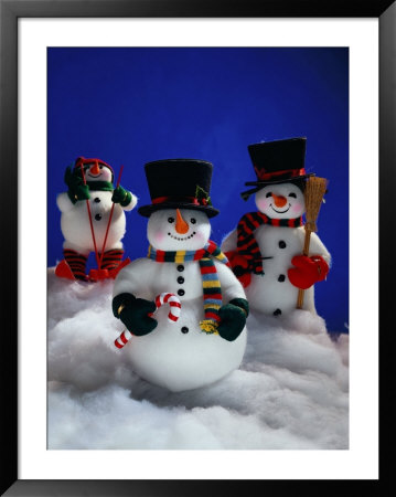 Three Christmas Snowmen by Jim Mcguire Pricing Limited Edition Print image