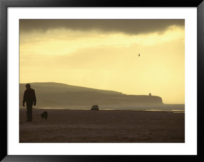 Man And Dog, Porstewart Beach, Antrim Country by Alessandro Gandolfi Pricing Limited Edition Print image