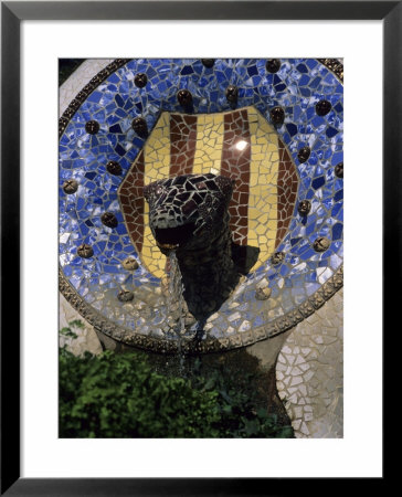A Fountain Designed By Antoni Gaudi In Parc Guell In Barcelona, Parc Guell, Barcelona, Spain by Taylor S. Kennedy Pricing Limited Edition Print image