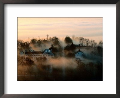 Misty View Of The Restored Shaker Village At Pleasant Hill by Sam Abell Pricing Limited Edition Print image