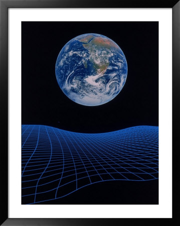 Earth Floating Above A Grid by Ron Russell Pricing Limited Edition Print image