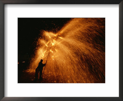 Pilgrims Light Fireworks In Celebration Of The Virgin Of Candelarian by Kenneth Garrett Pricing Limited Edition Print image
