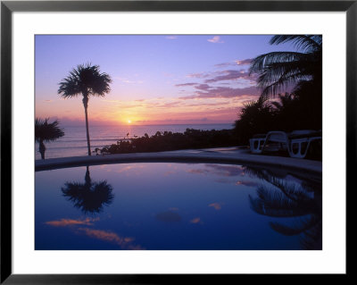 Woman Relaxing At Pool, Dawn, Mexico by Mark Gibson Pricing Limited Edition Print image