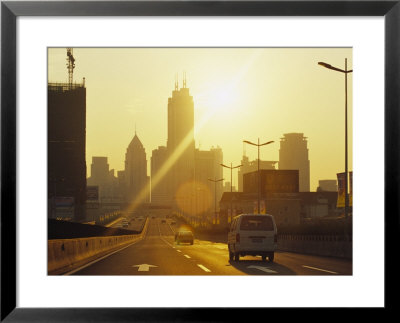 The Shanghai Skyline At Sunset by Eightfish Pricing Limited Edition Print image