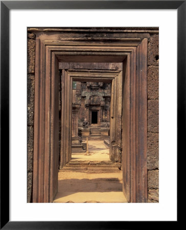 View Through The Doors At Banteay Srei Temple, Cambodia by Keren Su Pricing Limited Edition Print image