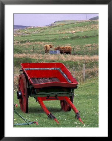 Farm Animals And Wheelbarrow, Kilmuir, Isle Of Skye, Scotland by Gavriel Jecan Pricing Limited Edition Print image