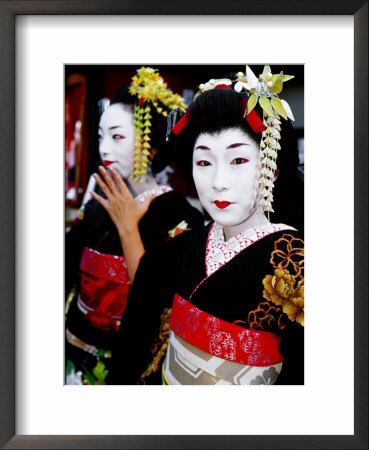 Two Geisha Near Kiyomizu-Dera, Kyoto, Japan by Frank Carter Pricing Limited Edition Print image