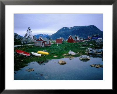 Peaceful Old Harbour And Church, Nanortalik, Greenland by Cornwallis Graeme Pricing Limited Edition Print image