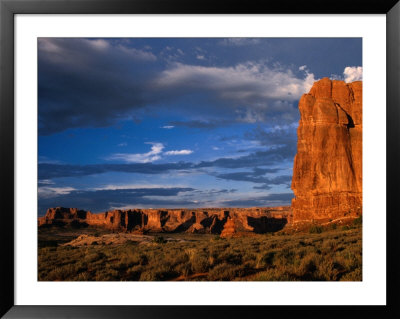 Entrada Sandstone Cliffs And Desert Landscape, Arches National Park, Usa by Brent Winebrenner Pricing Limited Edition Print image