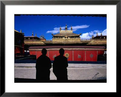 Tibetan Monks Inside Jokhang Monastery, Lhasa, China by Keren Su Pricing Limited Edition Print image